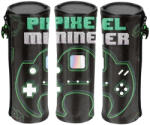 PASO Geantă școlară cilindrică Paso Pixel Miner - Cu 1 fermoar (PP23HL-003) Penar