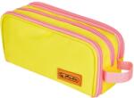 Herlitz Penar școlar Herlitz - Galben neon/roz deschis, 3 fermoare (50043743) Penar
