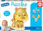 Educa Puzzle pentru bebelusi Educa 5 in 1 - Animale salbatice (EDU14197) Puzzle