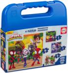 Educa Puzzle in valiza pentru copii Educa 4 în 1 - Spider-Man și prietenii săi uimitori (EDU19580) Puzzle