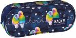 BackUP Penar oval școlar BackUp A - Lovebirds, 1 fermoar (92741) Penar