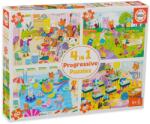 Educa Puzzle Educa 4 in 1 - La scoala (EDU18904) Puzzle