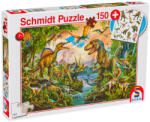 Schmidt Spiele Puzzle Schmidt din 150 de piese - Dinozauri, cu tatuaje (56332) Puzzle