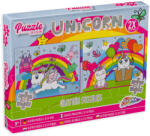 Grafix Puzzle strălucitor Grafix din 2 x 24 de piese - Unicorns Puzzle
