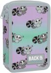 BackUP Penar cu instrumente de scris BackUp DW - Raccoons, 2 fermoare (93304) Penar