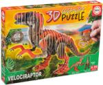 Educa Puzzle 3D Educa 64 de piese - Velociraptors (EDU19382) Puzzle