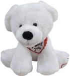 Amek Toys Jucărie de pluș Amek Toys - Câine alb cu eșarfă, 27 cm (10200)