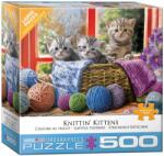 EUROGRAPHICS Puzzle Eurographics din 500 XL de piese - Knittin' Kittens (65005500) Puzzle