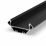 Rendl LED PROFILE J felületre szerelhető 1m fekete matt akrilát/alumínium (R14094) - kontaktor