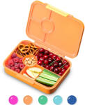 Klarstein schmatzfatz by Lite, caserolă pentru gustări, 6 compartimente, 20, 8 × 4, 5 × 15 cm (L x Î x l), fără BPA, Tritan extra ușor (Lite_orange forest) (Lite_orange forest)