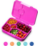 Klarstein schmatzfatz by Lite, caserolă pentru gustări, 6 compartimente, 20, 8 × 4, 5 × 15 cm (L x Î x l), fără BPA, Tritan extra ușor (Lite_purple sun) (Lite_purple sun)