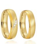 Elegance Ájlin prémium nemesacél gyűrű arany fazonban akár párban is (WPS-054B5)