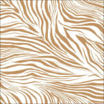  Karakteres dekoráció - Zebra minta/bőr panoráma megjelenítésben "L" méret fehér és bézs tónus falpanel (104960104)