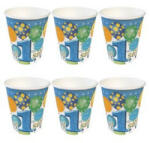  Papírpohár 2, 5dl, 6db, Boldog 1. szülinapot, m24527 (LUFI321269)