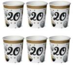  Papírpohár 20-as számmal, 250ml 6db, Elegáns, 23360 (LUFI366465)