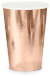 Partydeco Papírpohár 2dl 6db fényes Rosegold (LUFI645991)