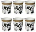  Papírpohár 80-as számmal, 250ml 6db, Elegáns, 23438 (LUFI120824)