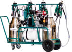 Kurtsan Aparat de muls cu 4 posturi și 2 bidoane de 40 L, cu motor termic (FERKM04064KUR)