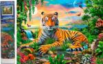 NORIMPEX - Puzzle Pictura cu diamant: Regele junglei 30x40cm - 1 - 39 piese