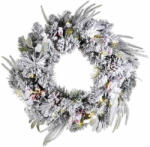 Decorer Coronita Craciun brad nins cu leduri 55 cm (A09.05.59)