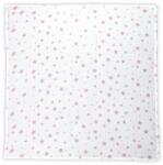 Lorelli Scutec din bumbac Lorelli - 80 x 80 cm, albă cu stele roz (10340092301)