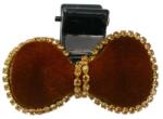 Lolita Accessories Clamă de păr Fundă maro, negru/pietricele - Lolita Accessories