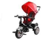 LeanToys Tricicleta cu pedale pentru copii, cu scaun rotativ si copertina rosie, LeanToys, 7671 - esteto