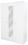 Spectral Mobila Dulap Soft 3 usi cu oglinda, alb, 135 x 200 x 53 cm Garderoba