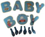 Banner Aniversar cu Baloane pentru Baieti, Baby Boy, Bleu, 3 m x 16 cm x 25 cm