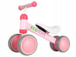ECOTOYS Bicicleta de echilibru, cu roti duble, pentru interior / exterior, Ecotoys, Roz, pentru copii, 18 - 36 luni, sarcina maxima 20 kg