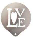 Perfect Home karácsonyi cappuccino díszítő sablon, love (13294)