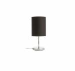 Rendl light studio NYC/RON 15/20 asztali lámpa Polycotton fekete/króm 230V LED E27 7W (R14061) - kontaktor