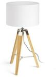 Rendl light studio ALVIS/RON 40 asztali lámpa Polycotton fehér/bambusz 230V LED E27 11W (R14042)