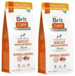 Brit CARE Dog Hypoallergenic Adult Medium Breed Lamb 2x12kg+2kg