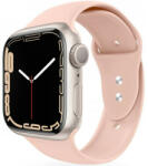 Apple Watch 4-6, SE, SE (2022) (38 / 40 mm) / Watch 7-9 (41 mm), szilikon pótszíj, állítható, két lyukas rögzítés, TP IconBand, rózsaszín - tok-shop