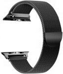 Apple Watch 4-6, SE, SE (2022) (42 / 44 mm) / Watch 7-9 (45 mm) / Watch 10 (46 mm) / Watch Ultra 1-2 (49 mm), fém pótszíj, milánói stílus, TP MilaneseBand, fekete