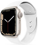 Apple Watch 4-6, SE, SE (2022) (38 / 40 mm) / Watch 7-9 (41 mm), szilikon pótszíj, állítható, két lyukas rögzítés, TP IconBand, fehér
