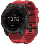  Garmin Fenix 5 / 6 / 6 Pro / 7, szilikon pótszíj, állítható, TP IconBand, piros