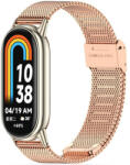  Xiaomi Mi Smart Band 8 / 9, fém pótszíj, milánói stílus, TP MilaneseBand, vörösarany
