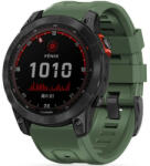  Garmin Fenix 5 / 6 / 6 Pro / 7, szilikon pótszíj, állítható, TP IconBand, sötétzöld