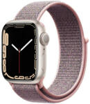 Apple Watch 4-6, SE, SE (2022) (38 / 40 mm) / Watch 7-9 (41 mm) / Watch 10 (42 mm), textíl pótszíj, nylon, állítható, légáteresztő, TP Nylon, rózsaszín