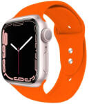 Apple Watch 4-6, SE, SE (2022) (42 / 44 mm) / Watch 7-9 (45 mm) / Watch Ultra 1-2 (49 mm), szilikon pótszíj, állítható, két lyukas rögzítés, TP IconBand, narancssárga