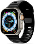 Apple Watch 4-6, SE, SE (2022) (42 / 44 mm) / Watch 7-9 (45 mm) / Watch 10 (46 mm) / Watch Ultra 1-2 (49 mm), szilikon pótszíj, állítható, TP IconBand Line, fekete