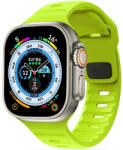 Apple Watch 4-6, SE, SE (2022) (42 / 44 mm) / Watch 7-9 (45 mm) / Watch Ultra 1-2 (49 mm), szilikon pótszíj, állítható, TP IconBand Line, lime - tok-shop