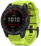  Garmin Fenix 3 / 3 HR / 5X / 5X Plus / 6X / 6X Pro / 7X, szilikon pótszíj, állítható, TP IconBand, lime