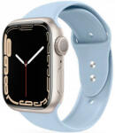 Apple Watch 4-6, SE, SE (2022) (38 / 40 mm) / Watch 7-9 (41 mm), szilikon pótszíj, állítható, két lyukas rögzítés, TP IconBand, világoskék