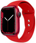 Apple Watch 4-6, SE, SE (2022) (42 / 44 mm) / Watch 7-9 (45 mm) / Watch Ultra 1-2 (49 mm), szilikon pótszíj, állítható, két lyukas rögzítés, TP IconBand, piros