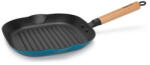 FISSMAN Tigaie grill Fissman, fonta emailata lemn, 28x28x3 cm, albastru (FI-4046)