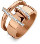 Victoria Rose gold színű fehér köves gyűrű - lord