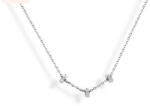 Victoria Ezüst színű fehér köves fánk nyaklánc - lord